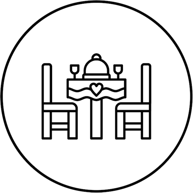 Icône du dîner de mariage