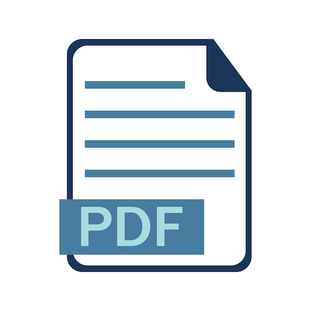 Vecteur icône du document en pdf