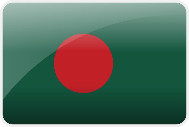 Icône du drapeau du Bangladesh Pays Drapeau vectoriel national Symbole et couleurs du drapeaux du Bangladesh