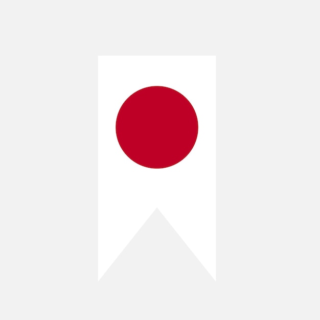 Vecteur icône du drapeau du japon