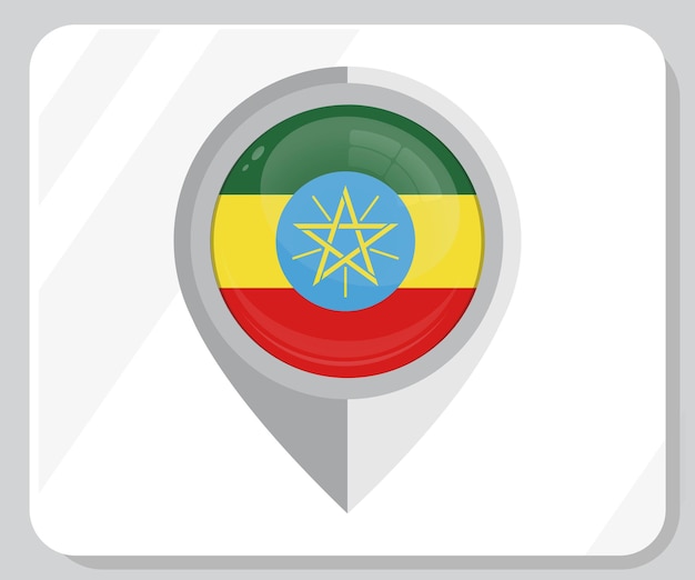 Icône Du Drapeau De L'éthiopie