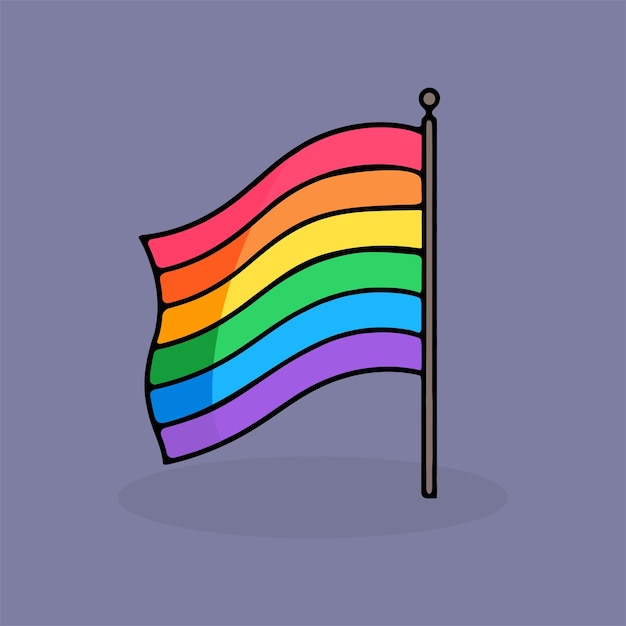 Vecteur l'icône du drapeau de la fierté lgbt