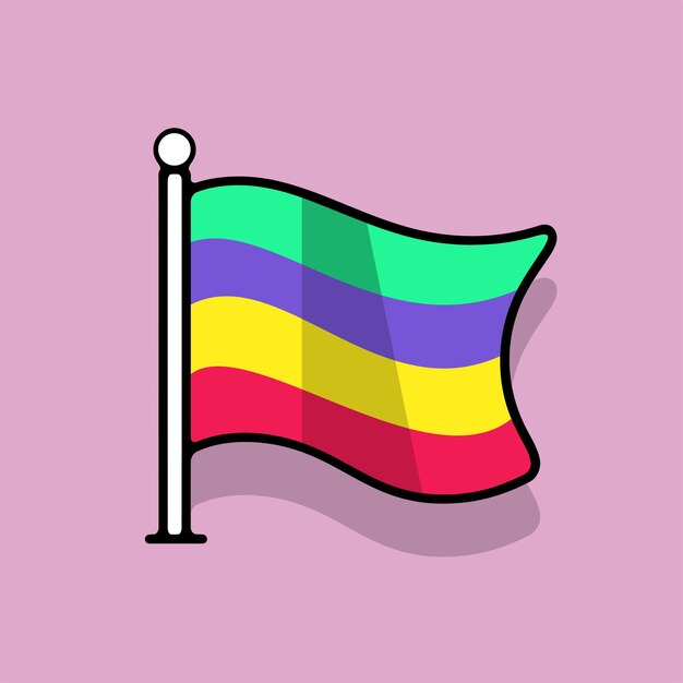 L'icône du drapeau de la fierté LGBT