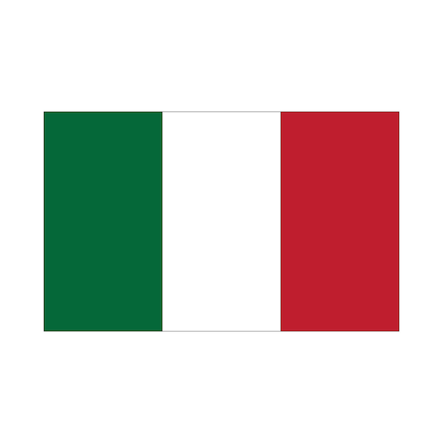 Vecteur l'icône du drapeau italien