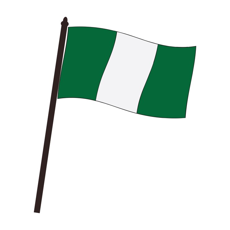 Vecteur icône du drapeau nigérian
