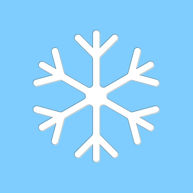 L'icône du flocon de neige est le symbole de l'hiver.