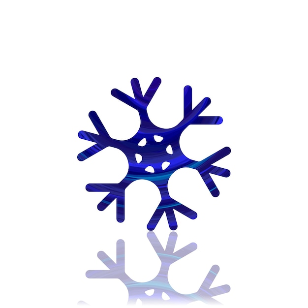 L'icône du flocon de neige est le symbole de l'hiver.