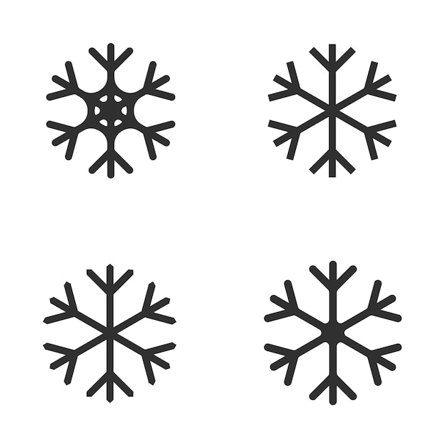 L'icône Du Flocon De Neige Est Le Symbole De L'hiver.