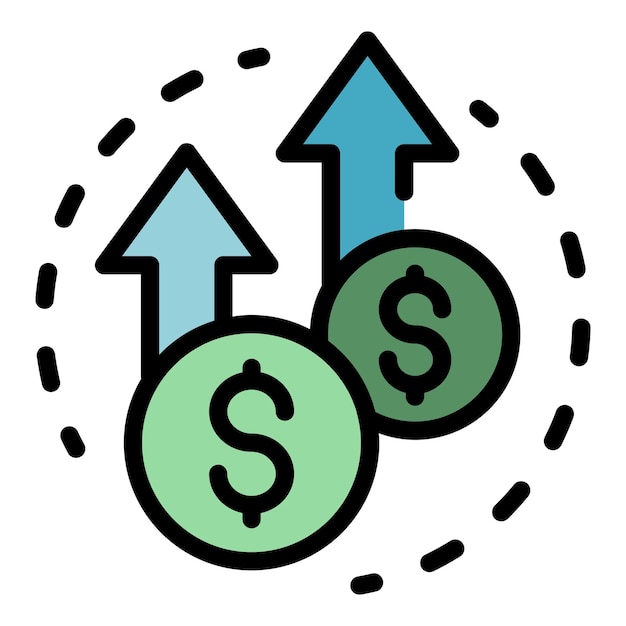 Icône Du Fonds Monétaire Vector De L'icône Du Fond Monétaire Couleur Plate Isolée