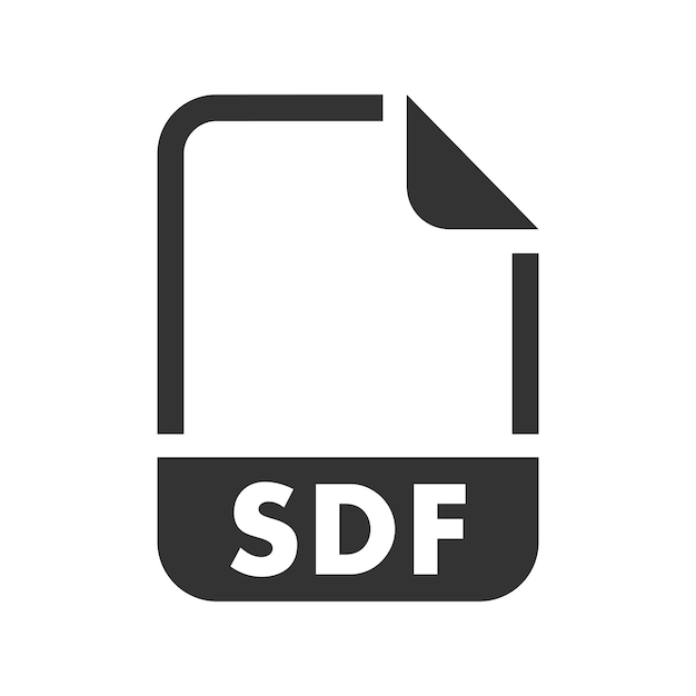 Vecteur icône du format de fichier sdf