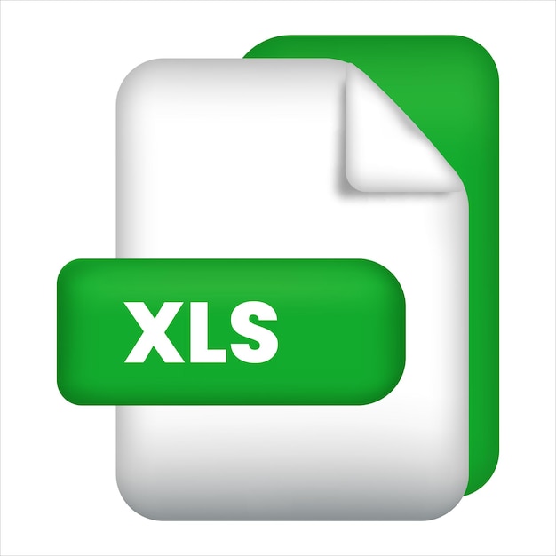 Vecteur icône du format de fichier xls illustration isométrique du vecteur de fichier xls format de fichier xls de l'illustration 3d