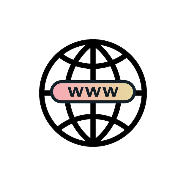 Icône du globe avec le texte www