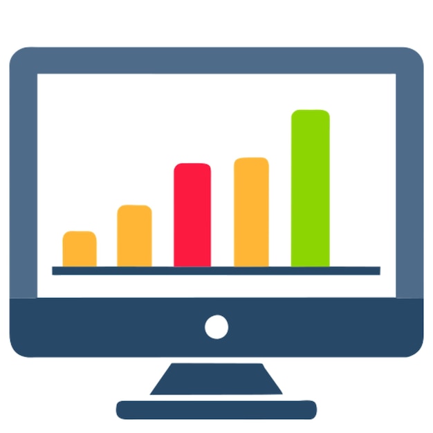 Vecteur icône du graphique analytique