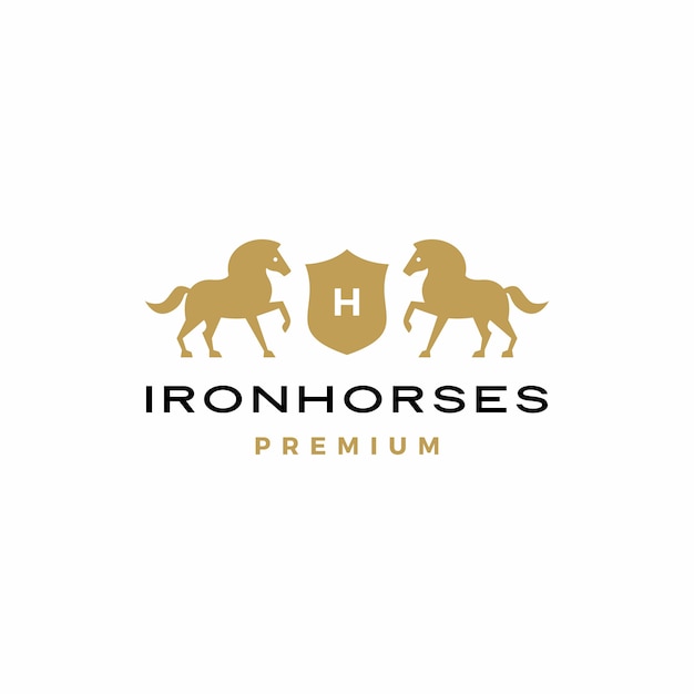 Icône Du Logo Des Armoiries Du Cheval