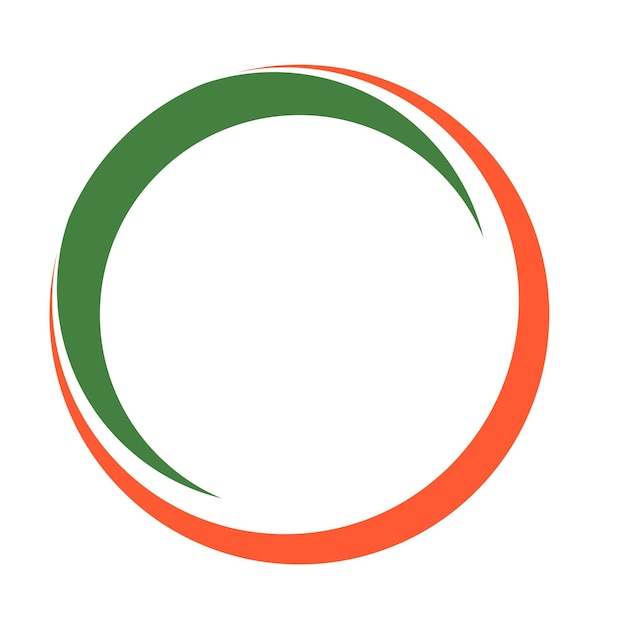 Icône Du Logo Cercle Rond Graphique Pont Symbole Swoosh Couleur Vert