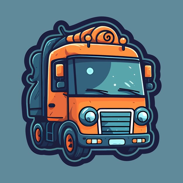 Icône du logo du camion Image du camion dans un style plat Illustration vectorielle AI générée