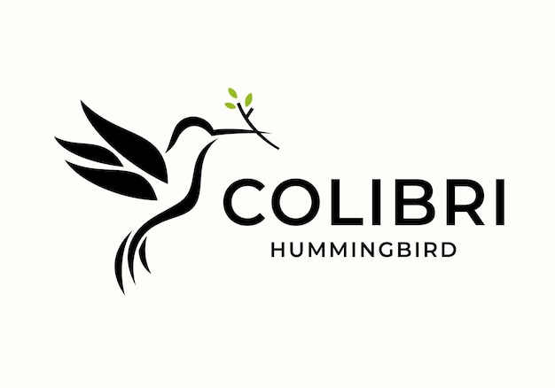Vecteur l'icône du logo du colibri est une illustration de conception vectorielle.