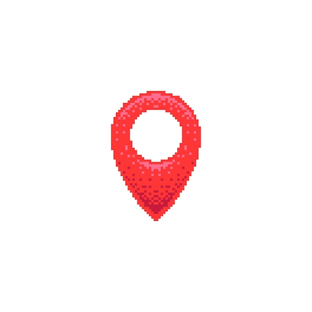 Icône Du Logo Du Point De Localisation En Pixel Art