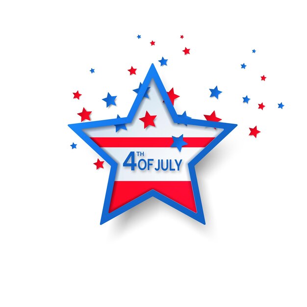 Icône du logo étoile du 4 juillet de la fête de l'indépendance des États-Unis