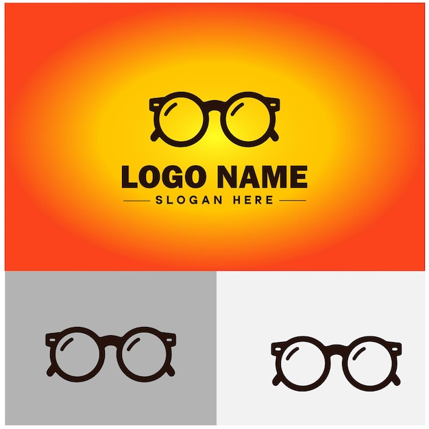 Vecteur l'icône du logo des lunettes de soleil optique moderne unique vecteur de l'icône de la mode pour l'application d'affaires silhouette modèle de logo de lunettes de vue