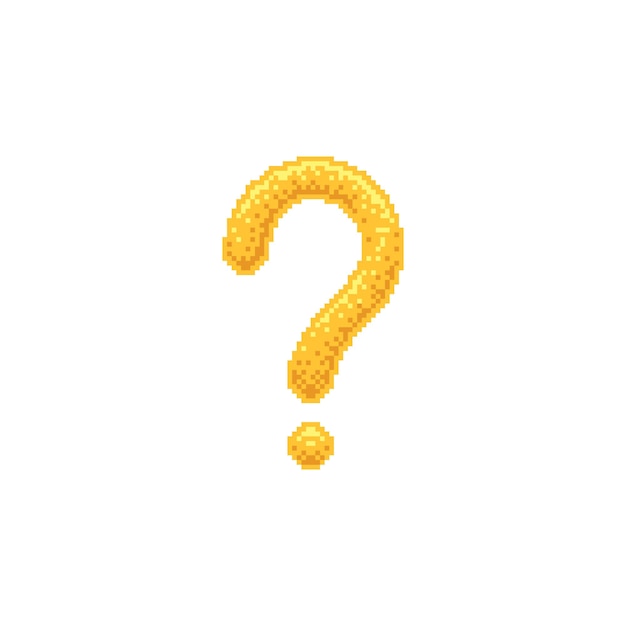 Icône du logo point d'interrogation en Pixel Art