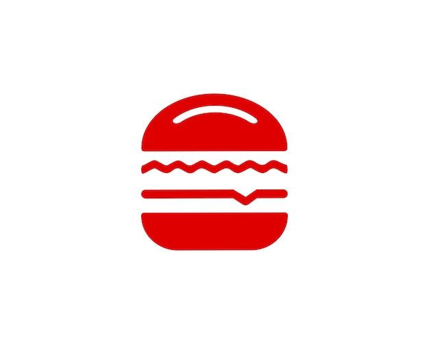 Vecteur icône du logo red burger