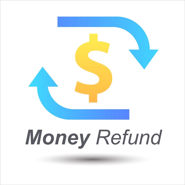 Vecteur icône du logo de remboursement d'argent