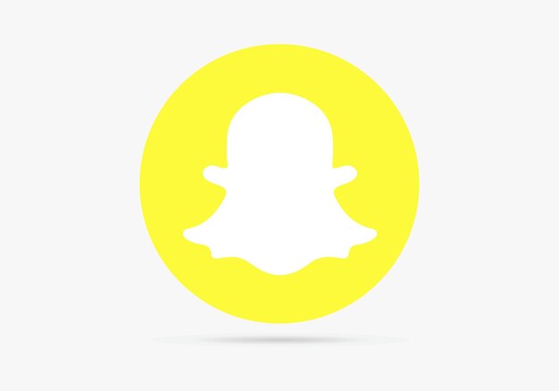 Icône Du Logo Snapchat Logotype Réaliste Des Médias Sociaux Boutons De Médias Sociaux Sur Un Fond Blanc