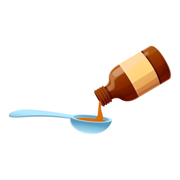 Icône du mélange de sirop pour la toux Icône vectorielle du mélange du sirop de toux pour la conception web isolée sur fond blanc