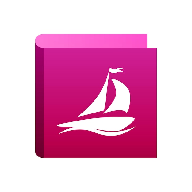 L'icône Du Navire De Croisière Couleur Rose Isolé Fond Blanc Sail Yacht Logo Illustration Pour Les Voyages D'affaires