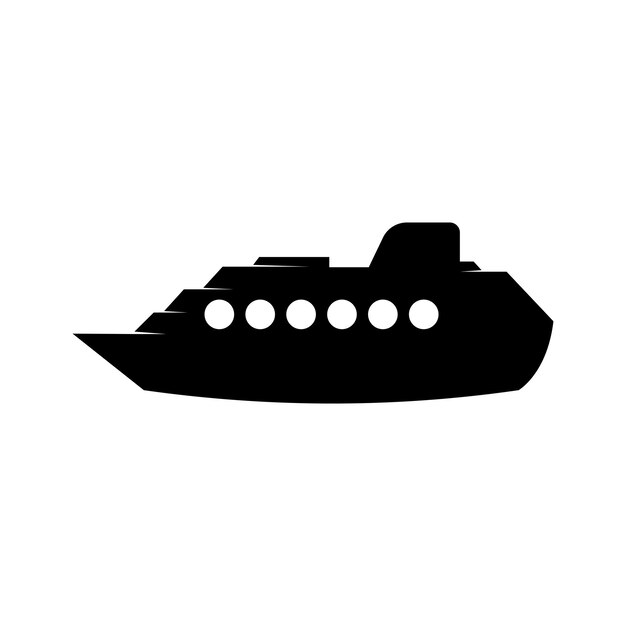 Vecteur icône du navire