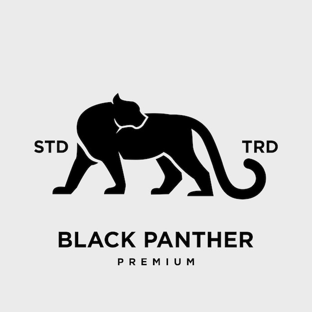 L'icône du phanter noir est une illustration vectorielle de la conception du logo.