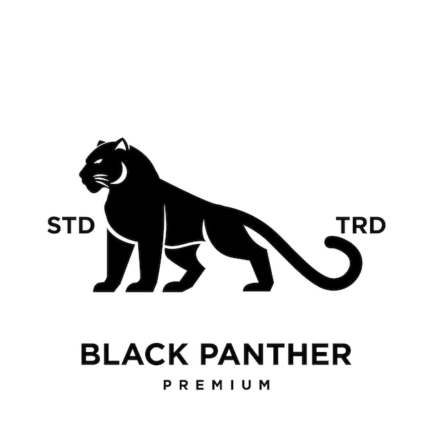 L'icône du phanter noir est une illustration vectorielle de la conception du logo.