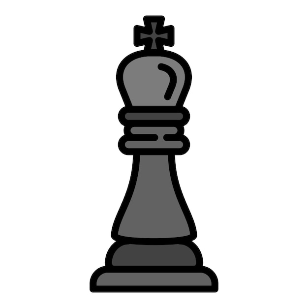 Icône du roi d'échecs Icône vectorielle du roi d'échecs pour la conception de sites Web isolée sur fond blanc