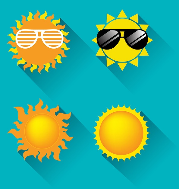 Vecteur icône du soleil pour le concept d'été