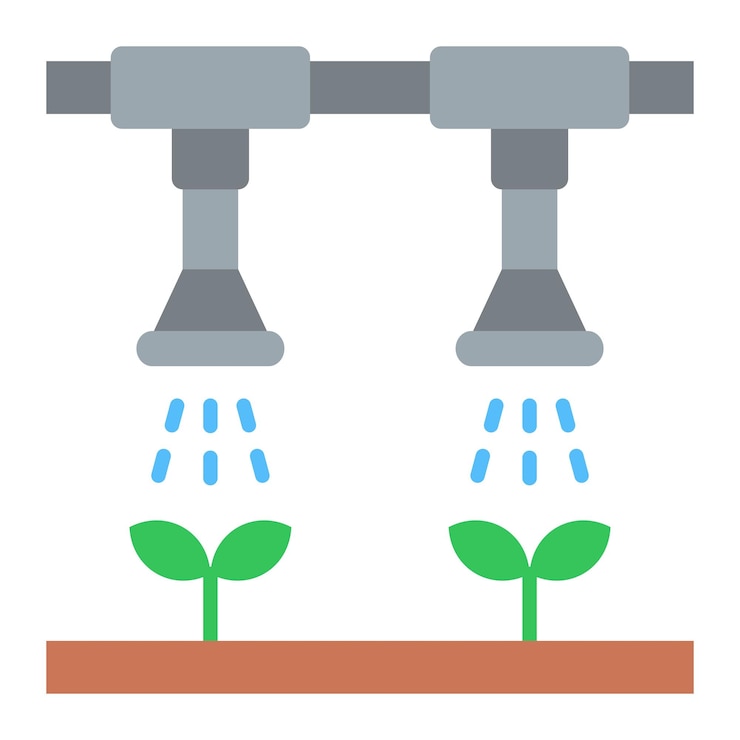 Vecteur icône du système d'irrigation
