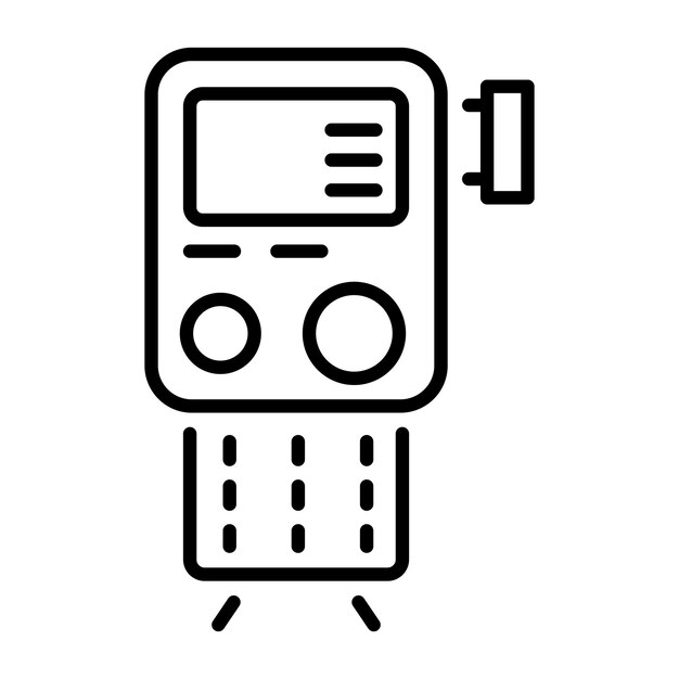 Icône du télémètre de golf dans un style linéaire