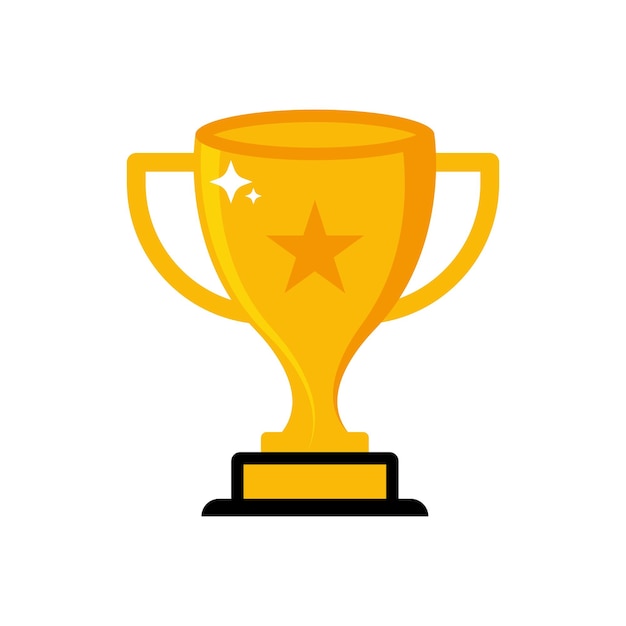L'icône du trophée Winner39s Le vecteur de trophée doré est un symbole de victoire dans un événement sportif