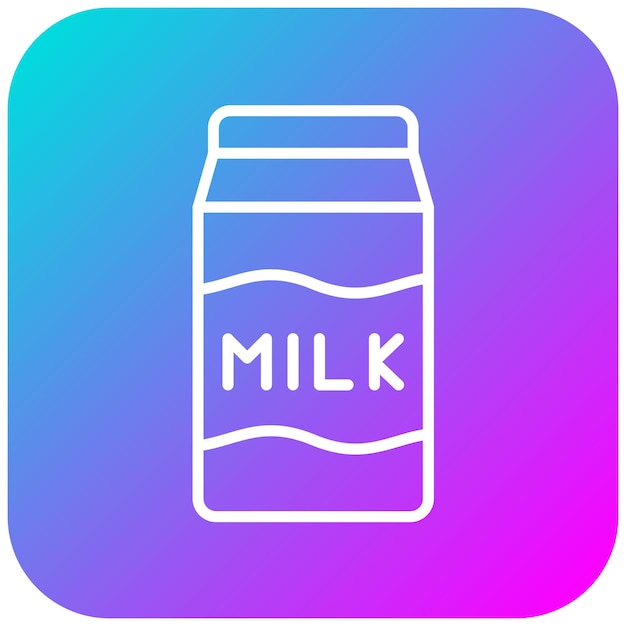 L'icône du vecteur de la boîte de lait peut être utilisée pour l'icône des boissons