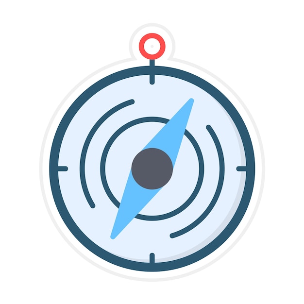 Vecteur l'icône du vecteur de la boussole peut être utilisée pour l'icône de retour à l'école