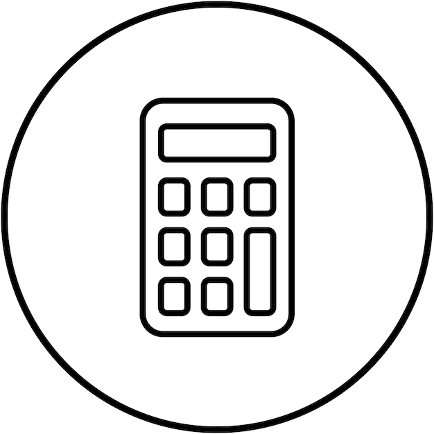 Vecteur l'icône du vecteur de la calculatrice peut être utilisée pour l'icône de la physique