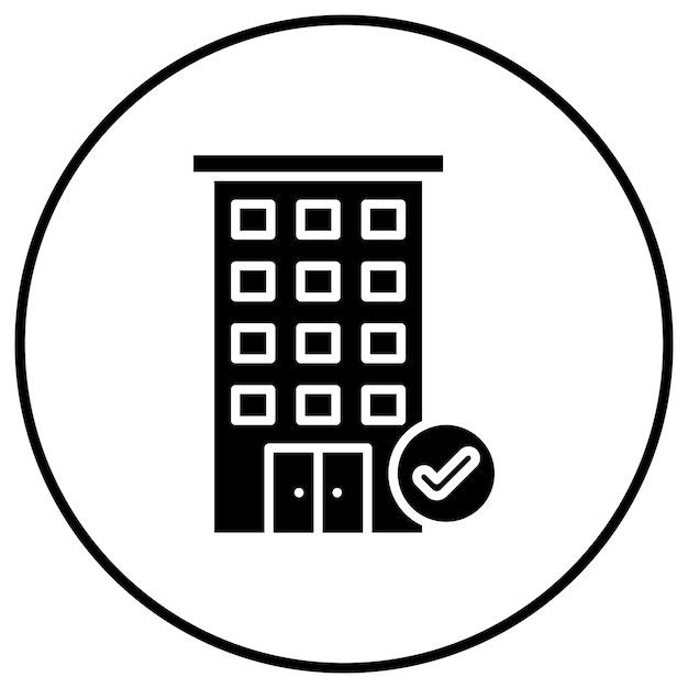 Vecteur l'icône du vecteur de disponibilité de l'hôtel peut être utilisée pour le jeu d'icônes de gestion d'hôtel
