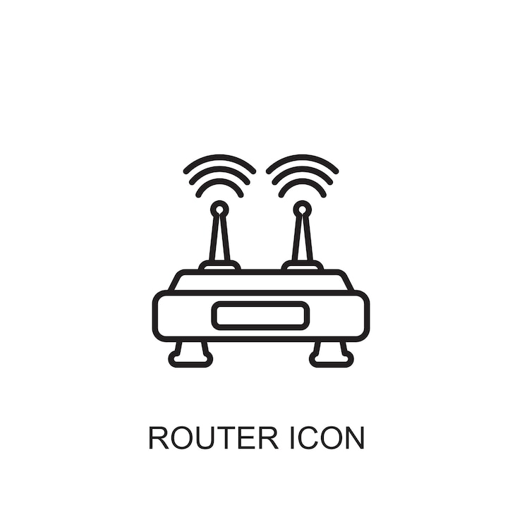 Icône du vecteur du routeur