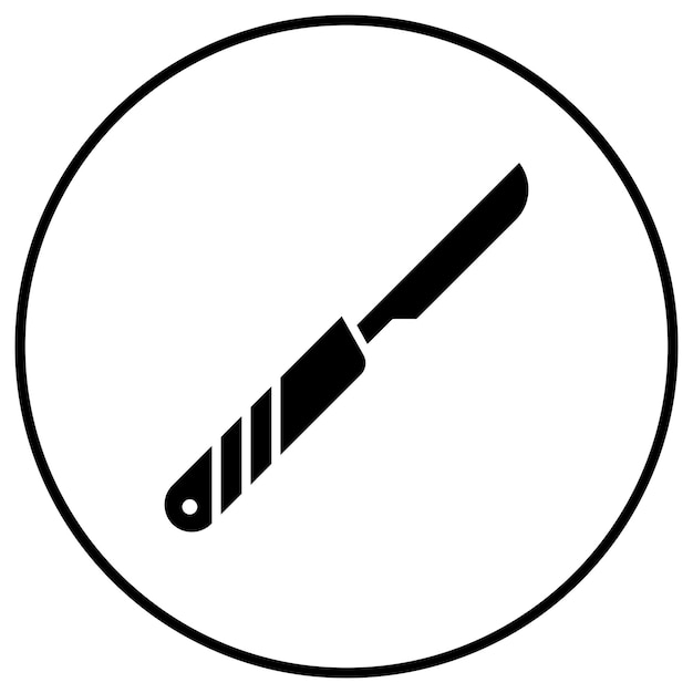 Vecteur l'icône du vecteur du scalpel peut être utilisée pour l'icône médicale