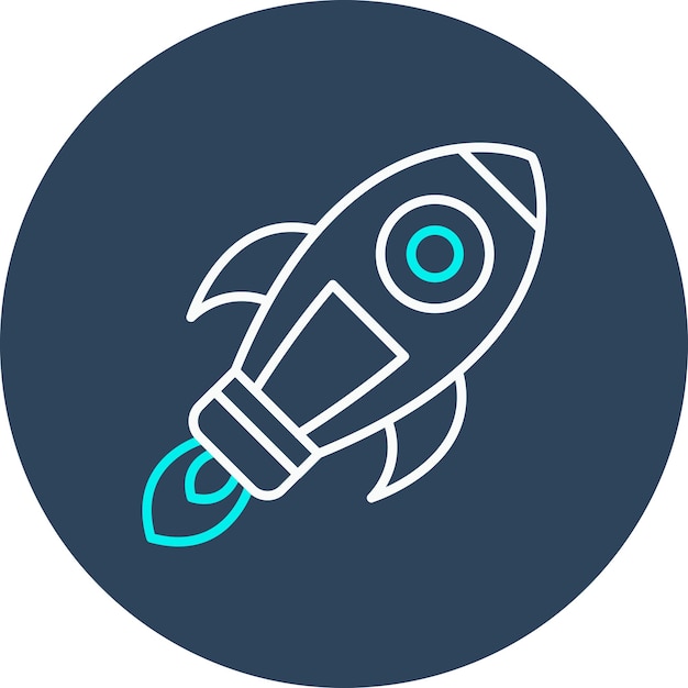Vecteur l'icône du vecteur de fusée peut être utilisée pour l'icône de la technologie spatiale