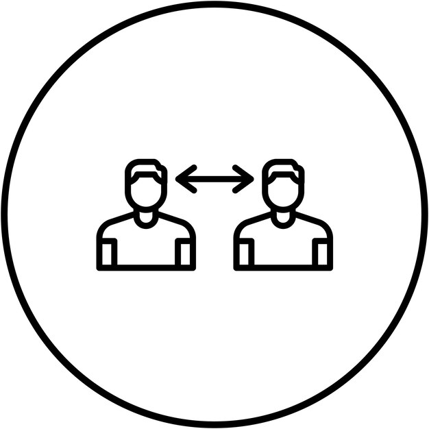 Vecteur l'icône du vecteur de longue distance peut être utilisée pour l'icône d'amitié