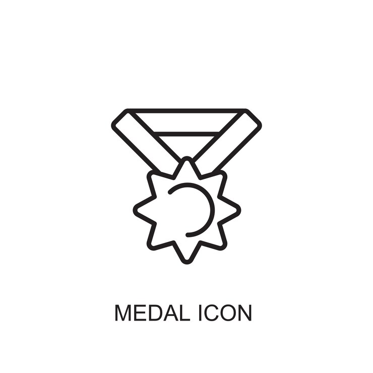 Icône du vecteur de la médaille