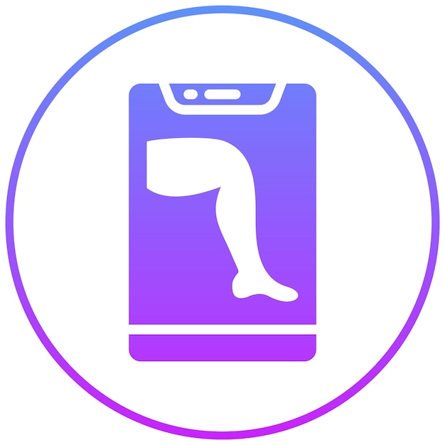 Vecteur l'icône du vecteur musculaire de la jambe est une illustration de l'icône de l'application workout