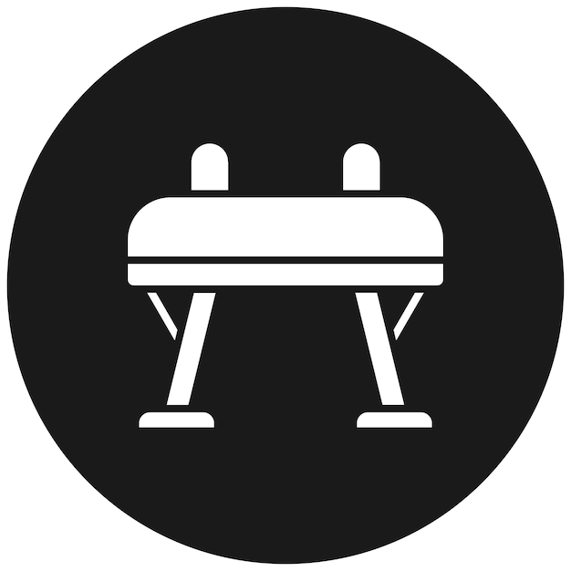 Vecteur l'icône du vecteur pommel peut être utilisée pour l'icône d'athlétisme
