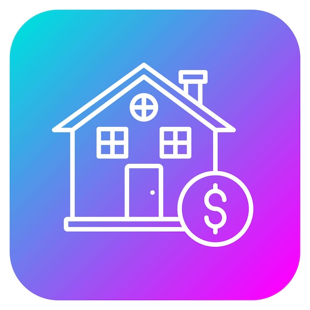 L'icône du vecteur de prix de la maison peut être utilisée pour l'icône de l'immobilier